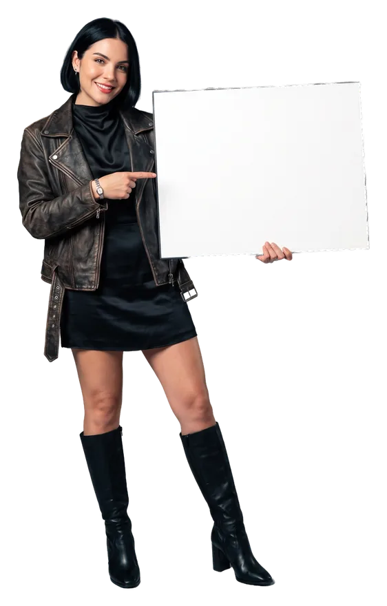 Vera Lockwood, the host of this guide, holds up a board: the poker room is open Thursday to Sunday, noon to 4 AM